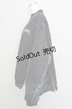 画像3: Candy Stripper / 切替ブルゾン  黒xグリーン T-24-08-20-001-PU-JA-AS-ZT176