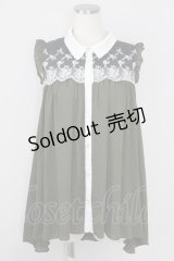 axes femme / ノースリーブブラウス  カーキ T-24-09-04-007-AX-BL-AS-ZT106