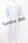 axes femme / レース切替シャツワンピース  サックス T-24-09-04-012-AX-OP-AS-ZT106