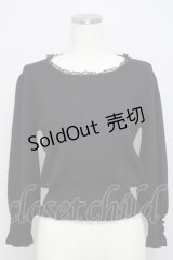 mille fille closet by LODISPOTTO / 七分袖ニット M 黒 T-24-09-18-022-LO-TO-SZ-ZT369
