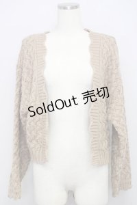 F i.n.t / パイ編みローゲージニットカーディガン F 茶 T-24-09-18-013-CA-TO-SZ-ZT369