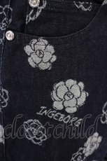 画像4: 【SALE】INGEBORG / カメリアジャカードデニムワイドパンツ 4(11号) 紺 T-24-10-18-017-LO-PA-HD-ZT243 (4)