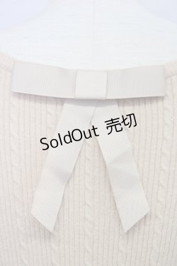 画像3: F&A / バックリボンケーブル編み半袖ニットプルオーバー  ベージュ T-24-10-31-013-LO-TO-HD-ZT281