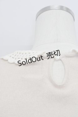 画像3: F&A / ニット編み襟トップス  アイボリー T-24-10-31-015-LO-TO-HD-ZT281