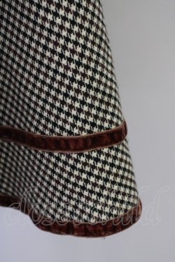 画像3: Fi.n.t / シェパードチェックリボン刺繍スカート  ブラウン T-24-11-03-031-CA-SK-HD-ZT138