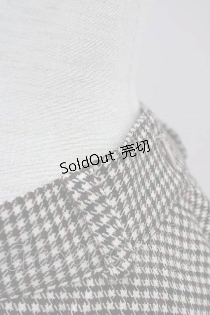 画像5: 【SALE】Fi.n.t / シェパードチェックリボン刺繍スカート  ブラウン T-24-11-03-031-CA-SK-HD-ZT138 (5)