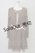 【SALE】F i.n.t / ドットワンピース  ブラウン T-24-11-03-039-CA-OP-HD-ZT140