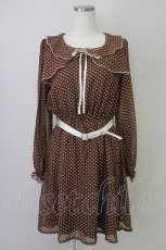 画像1: 【SALE】F i.n.t / ドットワンピース  ブラウン T-24-11-03-039-CA-OP-HD-ZT140 (1)