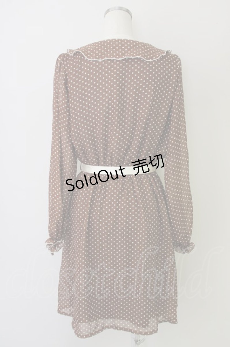 画像2: 【SALE】F i.n.t / ドットワンピース  ブラウン T-24-11-03-039-CA-OP-HD-ZT140 (2)