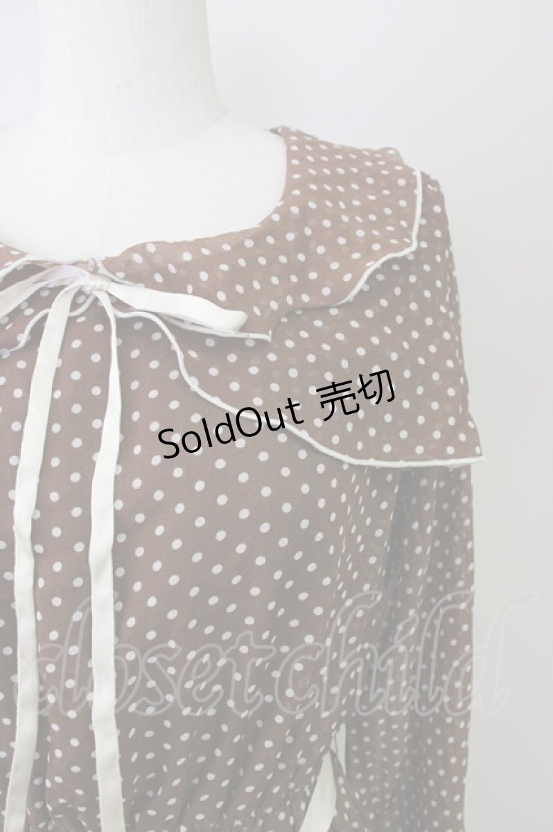 画像3: 【SALE】F i.n.t / ドットワンピース  ブラウン T-24-11-03-039-CA-OP-HD-ZT140 (3)