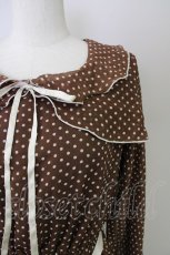 画像3: 【SALE】F i.n.t / ドットワンピース  ブラウン T-24-11-03-039-CA-OP-HD-ZT140 (3)