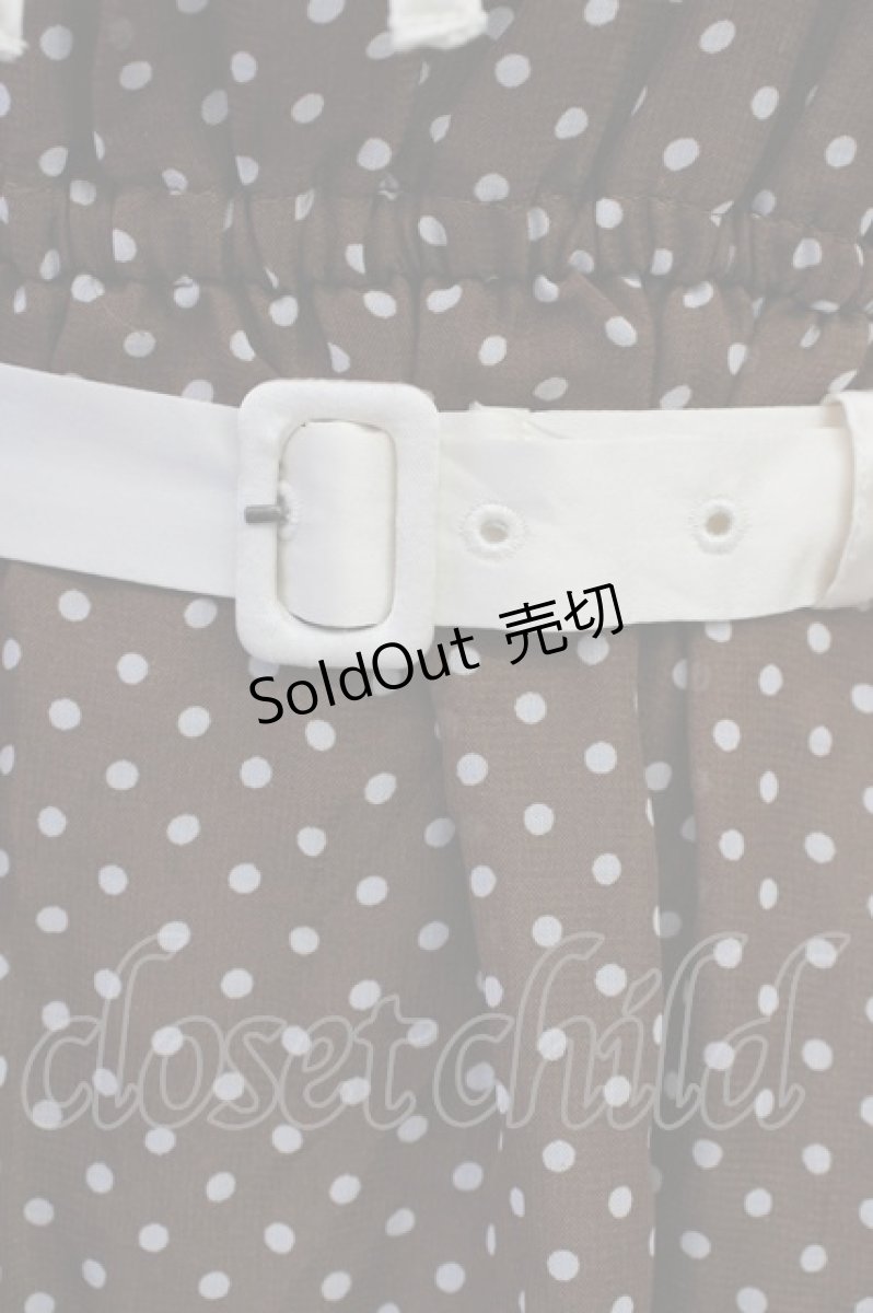 画像4: 【SALE】F i.n.t / ドットワンピース  ブラウン T-24-11-03-039-CA-OP-HD-ZT140 (4)