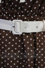 画像4: 【SALE】F i.n.t / ドットワンピース  ブラウン T-24-11-03-039-CA-OP-HD-ZT140 (4)