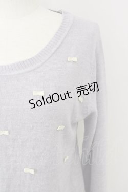 画像3: 【SALE】Fi.n.t / リボンデザインニットトップス  ラベンダー T-24-11-03-001-CA-TO-HD-ZT167