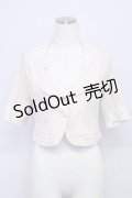 【SALE】an another angelus / レース襟半袖ジャケット  アイボリーＸ白 T-24-11-07-027-CA-JA-HD-ZT144