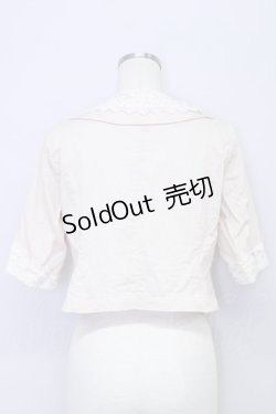 画像2: 【SALE】an another angelus / レース襟半袖ジャケット  アイボリーＸ白 T-24-11-07-027-CA-JA-HD-ZT144