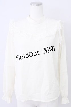 画像1: 【SALE】an another angelus / ヨークチュールレースプルオーバーブラウス  アイボリー T-24-11-07-038-CA-BL-HD-ZT144