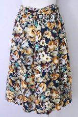 画像2: 【SALE】Fi.n.t / フラワー総柄スカート  ブラウンＸ白 T-24-11-07-055-CA-SK-HD-ZT143 (2)