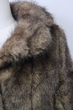 画像4: an another angelus / ローズボタンフェイクファーコート  ブラウン T-24-11-07-059-CA-CO-HD-ZT-C052