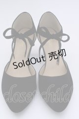 an another angelus / リボンセパレートパンプス L 黒 T-24-11-07-067-CA-SH-HD-ZT432