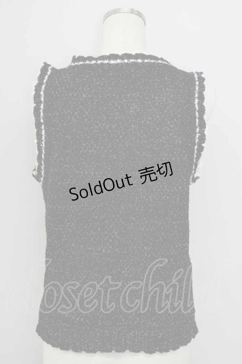 画像2: 【SALE】axes femme /  ニットベスト  黒 T-24-11-10-001-AX-TO-AS-ZT156 (2)