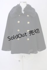 Jane Marple / coat ソフトメルトンのロイヤルケープコート  黒 T-24-11-13-002-JM-CO-UT-ZTC060