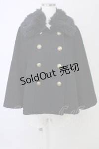 Jane Marple / coat ソフトメルトンのロイヤルケープコート  黒 T-24-11-13-002-JM-CO-UT-ZTC060