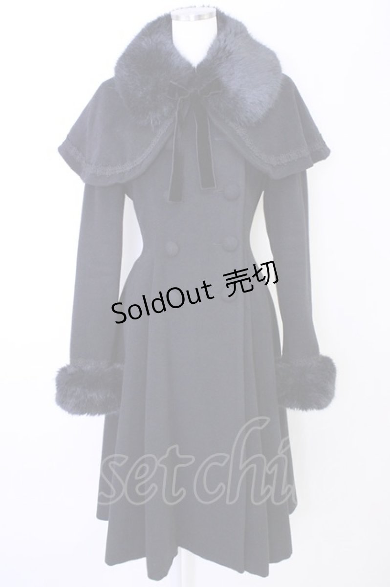 画像1: Mary Magdalene / COAT ケープ付きミディコート  黒 T-24-11-13-004-CL-CO-AS-ZT (1)