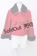 【SALE】Jane Marple / COATファー襟ショートケープコート  赤 T-24-11-13-011-JM-CO-AS-ZTC060