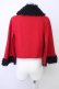 画像2: Jane Marple / COATファー襟ショートケープコート  赤 T-24-11-13-011-JM-CO-AS-ZTC060 (2)