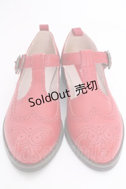 画像1: PINK HOUSE / ストラップレザーシューズ 4L 赤 T-24-11-18-026-LO-SH-HD-ZT-K006
