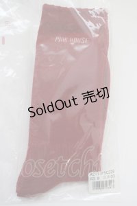 PINK HOUSE / ロゴソックス  赤 T-24-11-27-046-LO-ZA-SA-ZT432
