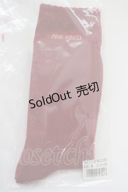 画像1: PINK HOUSE / ロゴソックス  赤 T-24-11-27-046-LO-ZA-SA-ZT432