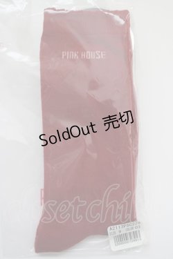 画像1: PINK HOUSE / ロゴソックス  赤 T-24-11-27-047-LO-ZA-SA-ZT432-F004