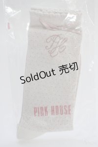 PINK HOUSE / リボンロゴソックス  ピンク T-24-11-27-055-LO-ZA-SA-ZT432