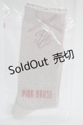 PINK HOUSE / リボンロゴソックス  ピンク T-24-11-27-056-LO-ZA-SA-ZT432