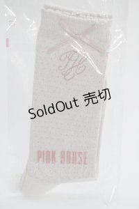 PINK HOUSE / リボンロゴソックス  ピンク T-24-11-27-056-LO-ZA-SA-ZT432