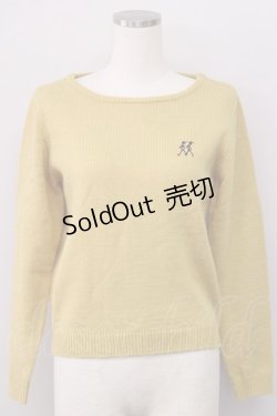 画像1: F i.n.t / 兵隊刺繍ニット  マスタード T-24-12-02-031-CA-TO-SA-ZT357