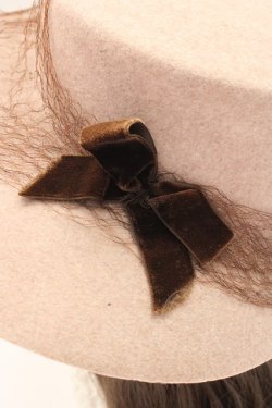 画像5: an another angelus / リボンチュール重ね大ぶりハット  ピンクXブラウン T-24-12-03-024-CA-AC-SA-ZT-K007