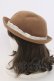 画像2: axes femme / パールレースボーラーハット  チャ T-24-12-03-001-AX-AC-SA-ZT-K007 (2)