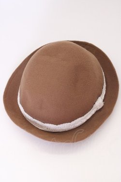 画像4: axes femme / パールレースボーラーハット  チャ T-24-12-03-001-AX-AC-SA-ZT-K007