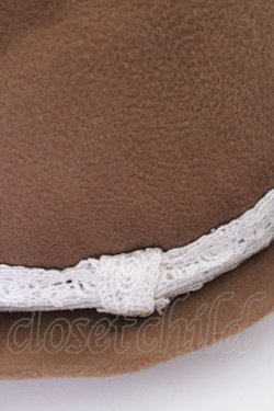 画像5: axes femme / パールレースボーラーハット  チャ T-24-12-03-001-AX-AC-SA-ZT-K007