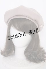 axes femme / レースモチーフ付ベレー  アワピンク T-24-12-03-012-AX-AC-SA-ZT-K007