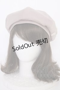 axes femme / レースモチーフ付ベレー  アワピンク T-24-12-03-012-AX-AC-SA-ZT-K007