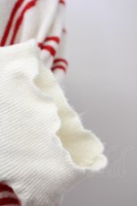 画像5: 【SALE】F&A / Vネックボーダー半袖ニット  レッドボーダー T-24-12-04-022-LO-TO-HD-ZT391 (5)