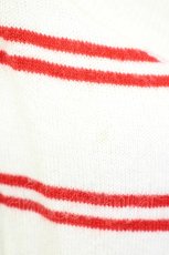 画像6: 【SALE】F&A / Vネックボーダー半袖ニット  レッドボーダー T-24-12-04-022-LO-TO-HD-ZT391 (6)