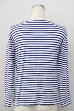 画像2: 【SALE】F i.n.t / ボーダーリボン長袖Tシャツ  ブルーストライプ T-24-12-04-028-CA-TS-HD-ZT391 (2)