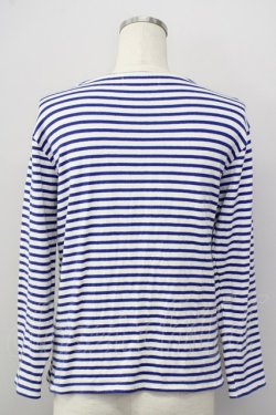 画像2: F i.n.t / ボーダーリボン長袖Tシャツ  ブルーストライプ T-24-12-04-028-CA-TS-HD-ZT391
