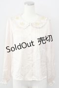 F i.n.t / 王冠刺繍ブラウス  ベージュ T-24-12-04-002-CA-BL-HD-ZT385