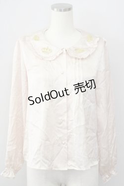 画像1: F i.n.t / 王冠刺繍ブラウス  ベージュ T-24-12-04-002-CA-BL-HD-ZT385